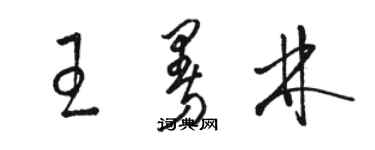 駱恆光王曼林草書個性簽名怎么寫