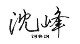 駱恆光沈峰行書個性簽名怎么寫