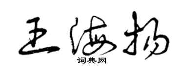 曾慶福王海揚草書個性簽名怎么寫