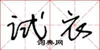 王冬齡試衣草書怎么寫