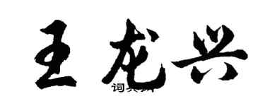 胡問遂王龍興行書個性簽名怎么寫