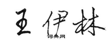 駱恆光王伊林行書個性簽名怎么寫