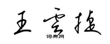 梁錦英王雲捷草書個性簽名怎么寫