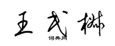 梁錦英王民椒草書個性簽名怎么寫