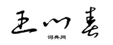 曾慶福王心春草書個性簽名怎么寫