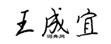 王正良王成宜行書個性簽名怎么寫