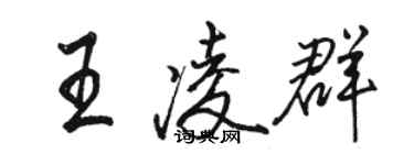 駱恆光王凌群行書個性簽名怎么寫