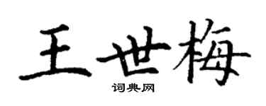 丁謙王世梅楷書個性簽名怎么寫