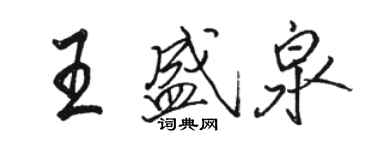 駱恆光王盛泉行書個性簽名怎么寫