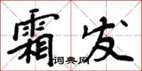 周炳元霜發楷書怎么寫