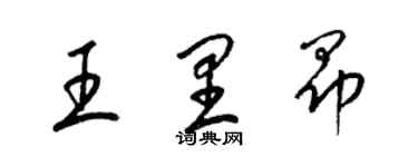 梁錦英王里昂草書個性簽名怎么寫