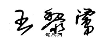 朱錫榮王黎鶯草書個性簽名怎么寫