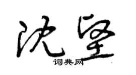 曾慶福沈堅草書個性簽名怎么寫