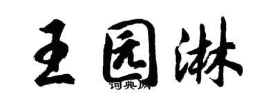 胡問遂王園淋行書個性簽名怎么寫