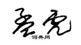 朱錫榮孟虎草書個性簽名怎么寫