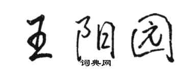駱恆光王陽園行書個性簽名怎么寫