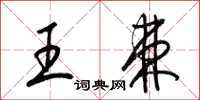 梁錦英王棘草書怎么寫