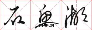 駱恆光石魚湖草書怎么寫