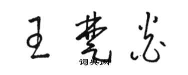 駱恆光王楚炎草書個性簽名怎么寫