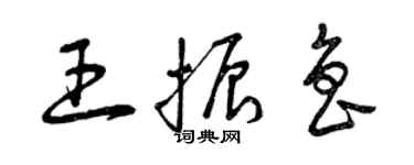 曾慶福王振魯草書個性簽名怎么寫