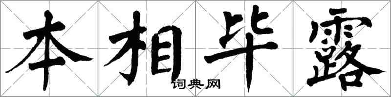 翁闓運本相畢露楷書怎么寫