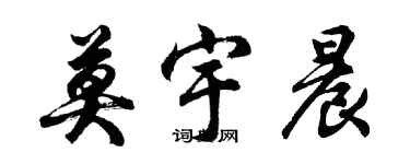 胡問遂莫宇晨行書個性簽名怎么寫