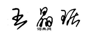 朱錫榮王晶琚草書個性簽名怎么寫