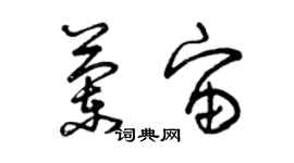 曾慶福蘭宙草書個性簽名怎么寫