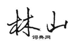 駱恆光林山行書個性簽名怎么寫