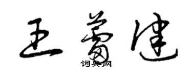 曾慶福王蕾健草書個性簽名怎么寫