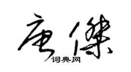 梁錦英唐傑草書個性簽名怎么寫