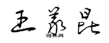 曾慶福王義昆草書個性簽名怎么寫