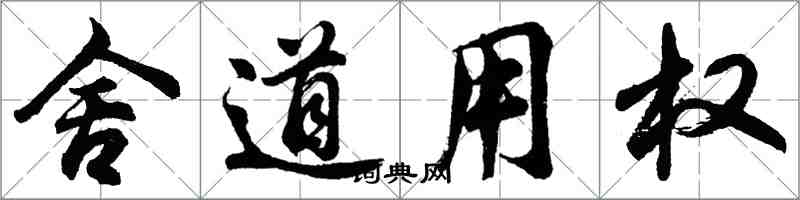 胡問遂舍道用權行書怎么寫