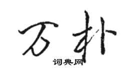駱恆光萬朴行書個性簽名怎么寫