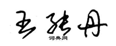 朱錫榮王能丹草書個性簽名怎么寫