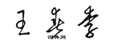 駱恆光王春季草書個性簽名怎么寫