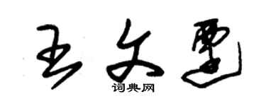 朱錫榮王文遷草書個性簽名怎么寫