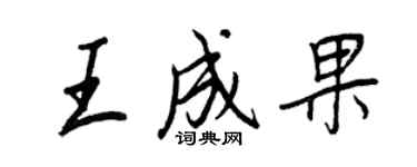 王正良王成果行書個性簽名怎么寫