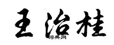 胡問遂王治桂行書個性簽名怎么寫