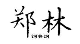 丁謙鄭林楷書個性簽名怎么寫