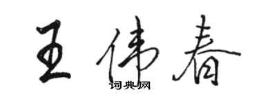 駱恆光王偉春行書個性簽名怎么寫