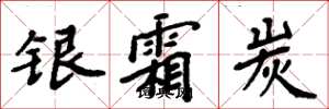 周炳元銀霜炭楷書怎么寫