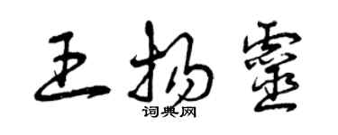 曾慶福王揚靈草書個性簽名怎么寫