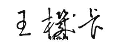 駱恆光王機卡草書個性簽名怎么寫