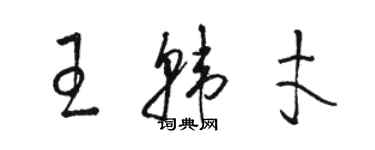 駱恆光王韓才草書個性簽名怎么寫