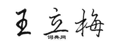 駱恆光王立梅行書個性簽名怎么寫