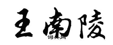 胡問遂王南陵行書個性簽名怎么寫