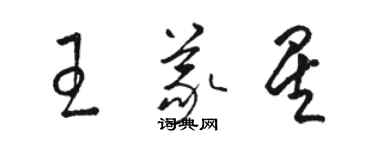 駱恆光王義星草書個性簽名怎么寫