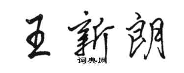 駱恆光王新朗行書個性簽名怎么寫