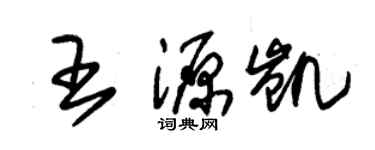 朱錫榮王源凱草書個性簽名怎么寫